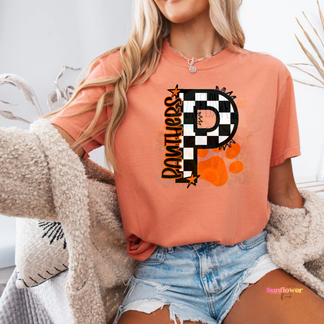 Mascot Checkered Doodle