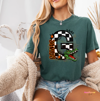 Mascot Checkered Doodle