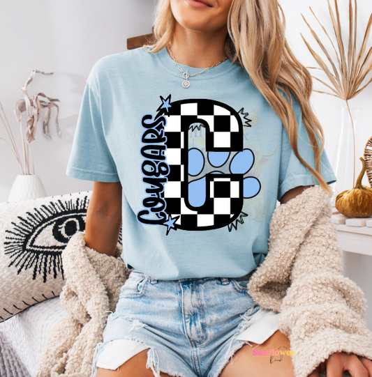 Mascot Checkered Doodle