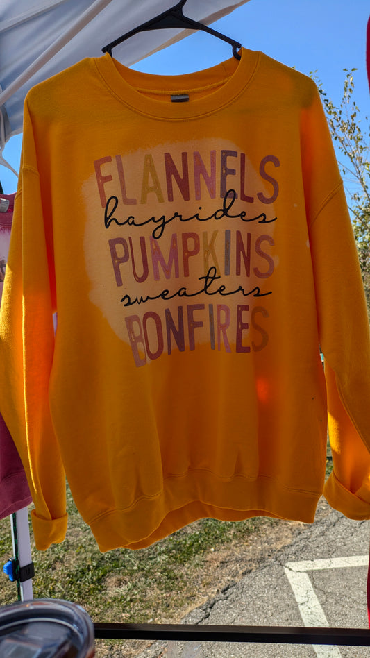 Flannels Pumpkins Sweatshirt Medium