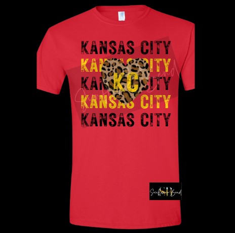 KC Stacked Leopard Heart